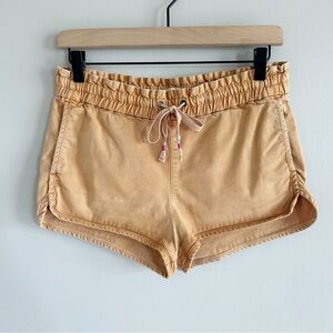 Wilfred free • high waist tan pull on beach shorts